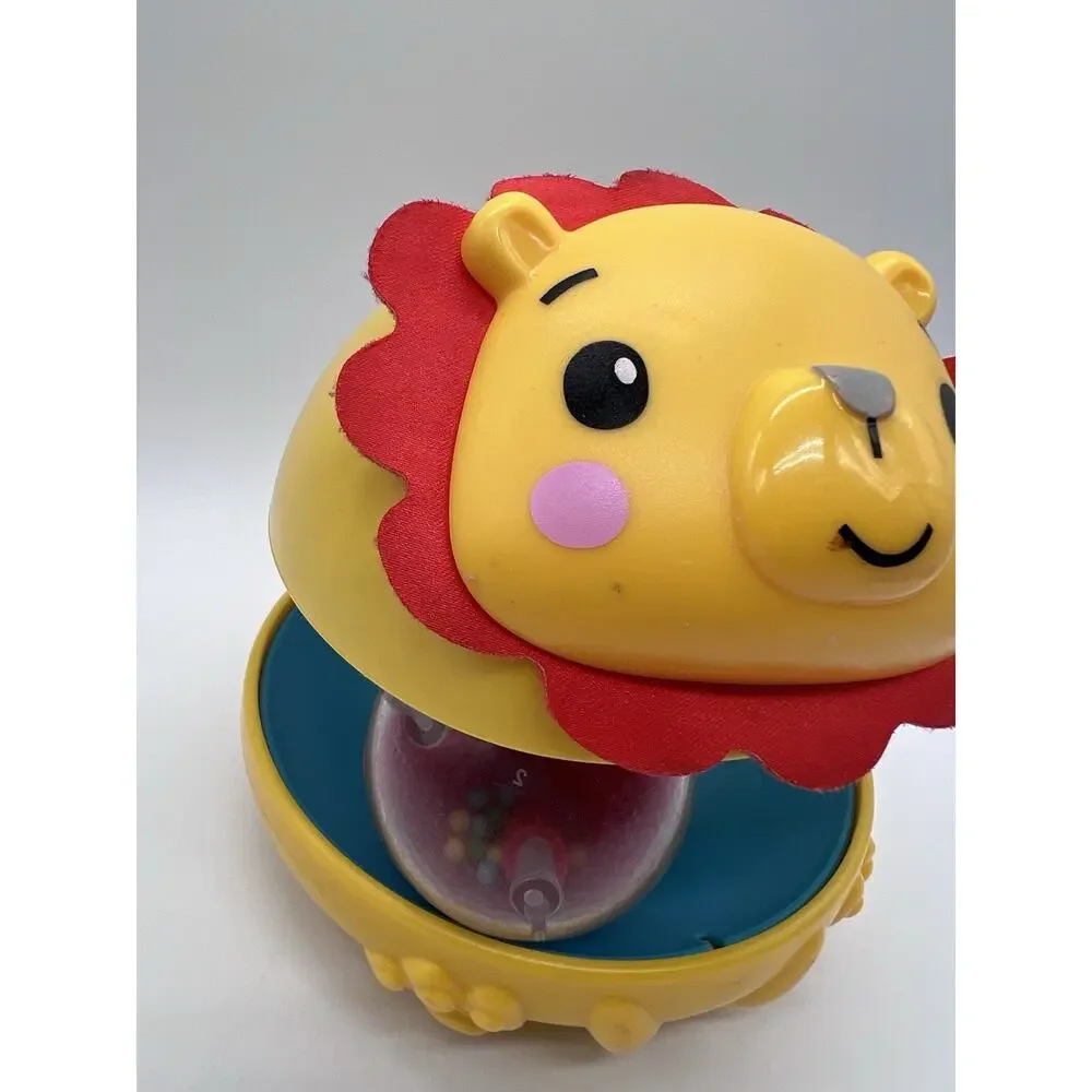 Fisher Price Bat And Wobble Lion Infant Developmental Baby Toys Rattle Sounds